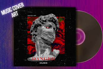 make vintage retro, modern album cover art