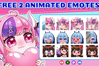 create custom twitch emotes and animated emotes for vtuber