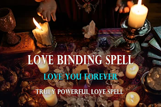 release a powerful love binding spell to bind you together