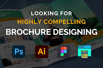 design trifold and bifold brochure, flyer, postcard
