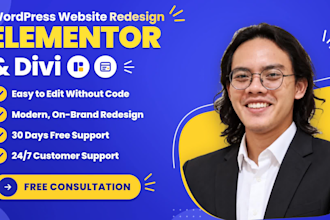 design wordpress elementor, redesign elementor, redesign divi