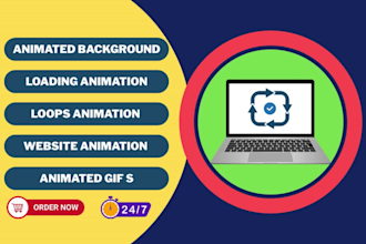 do animated background, loading and loop gifs animation and website animation