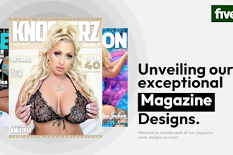 design professional magazine cover and layout design artwork