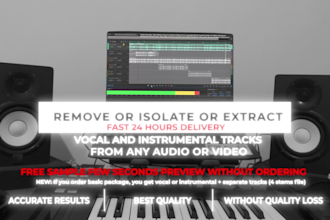 remove or isolate vocals or dialogue or instrumental from audio or video file