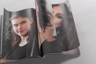create a magazine or book promo 3d animated