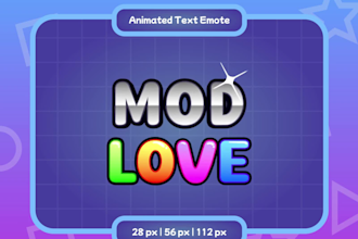 do animated text emote for twitch, discord, and youtube