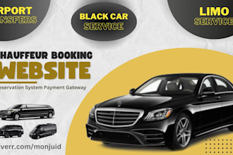 design limousine, chauffeur and taxi booking system website