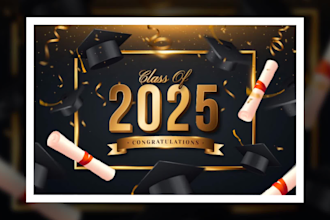 do a graduation photo slideshow video with music and text up to 400 photos