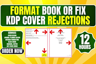fix rejected KDP cover and format canva journal or planner