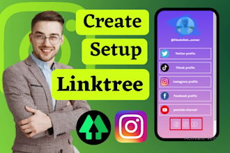 create and setup linktree account for instagram