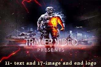 do cinematic trailer, epic trailer promo video
