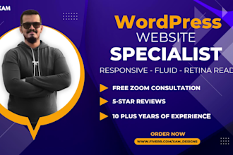 do responsive wordpress website and landing page