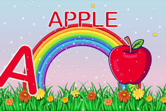 create 2d learning videos animation for kids