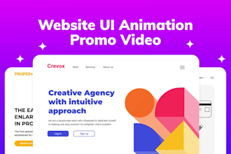 create ui animation website for marketing promo video