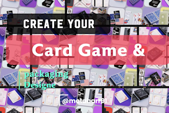 draw your card game art and box packaging anything design