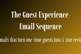 write a guest experience email sequence for your airbnb