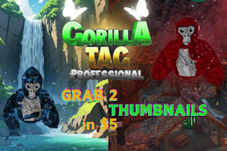 design attractive gorilla tag thumbnail for your youtube channel
