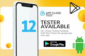 provide active 12 testers for your google play console closed testing