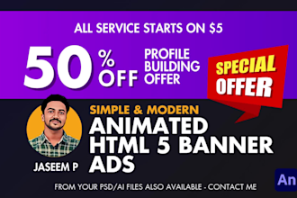 design creative HTML5 animated web banner ads get more sales
