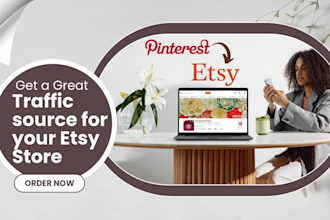 do organic etsy store promotion on pinterest