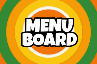 design digital menu boards for restaurants, TV screens, and print menu