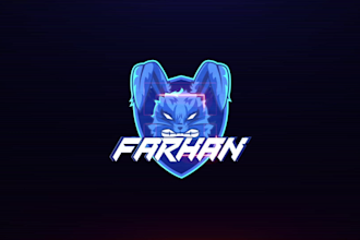 create epic cyberpunk logo animation for your gaming channel