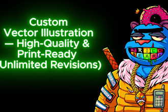 custom vector illustration with unlimited revisions