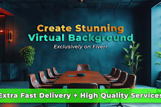 design virtual studio background in 2 hours