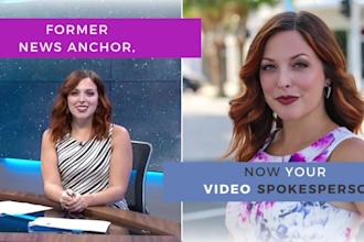 be female spokesperson and edit with provided broll