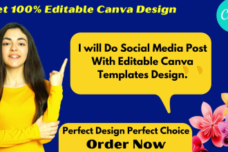 do social media posts with editable canva templates design