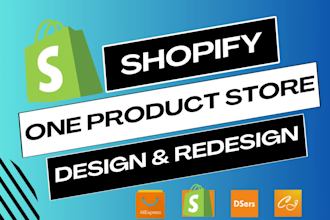 create one product shopify store, shopify dropshipping store