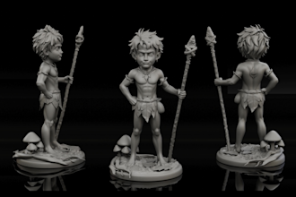 sculpt high quality 3d model, character, and figure for 3d printing in blender