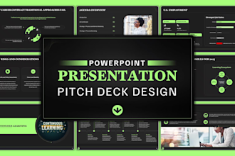 design a creative powerpoint presentation or pitch deck