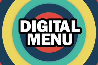 design a digital menu, digital screen, menu board, or animated menu