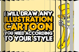 draw any illustrations cartoon in your style