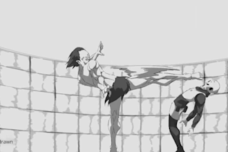 do modern 2d traditional animation hand drawn video frame by frame