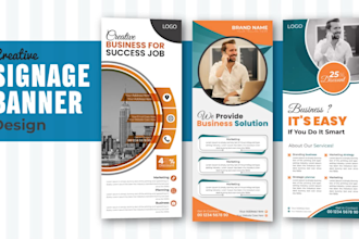 do signage banner , billboard , poster and roll up banner