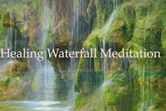 create meditation video with relaxing music and waterfall visuals