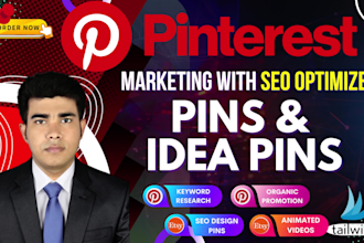 do pinterest marketing with seo optimize design pins and idea pins