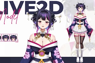 draw and rig a live2d anime vtuber 3d nsfw vtuber model vtuber model commission