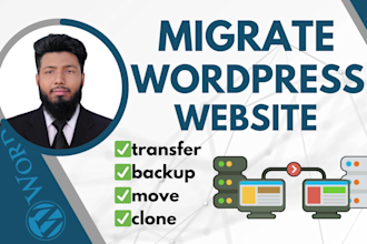 migration, move, clone, backup, migrate wordpress website to new host