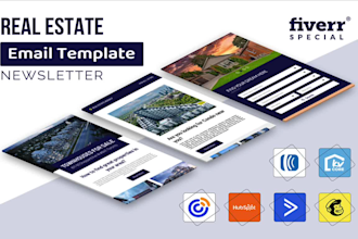 do real estate editable HTML email template design, responsive newsletter design