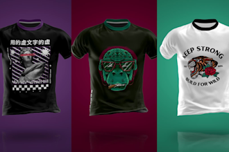 make a 3d mockup video for t shirts