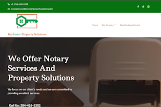 notary website, notary logo, notary flyer, notary landing page