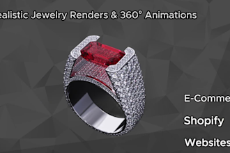 make jewelry animations and 3d rendering for shopify and websites
