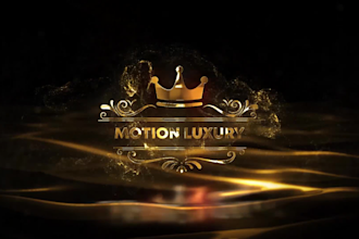 create luxury video intro logo animation 4k