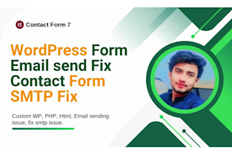 fix email issue, contact form issue, gmail wordpress contact form 7, SMTP