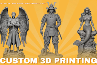 sculpt custom 3d models, characters and figurines for 3d printing