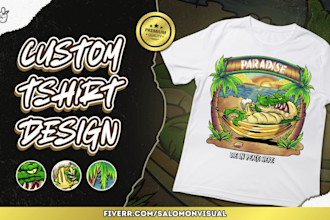 create unique retro vintage illustration for tshirt design, merchandise brand