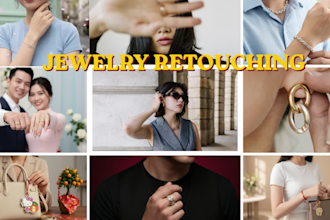 realistically add jewelry on model with high end retouching